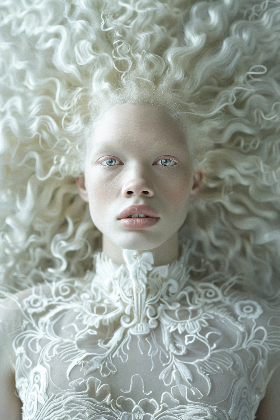 Karelvwijk A Portrait Of An Albino Woman With Hair Made Of Po 61d7440d E117 447f 8dab 91968e6a3539 0
