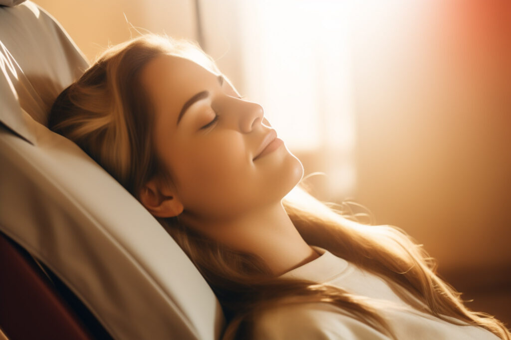 Massage Karelvwijk Woman Laying In A Massage Chair With Her Head Down 45be380f B117 4014 9d77 D0c882d3b484 0 1024x683